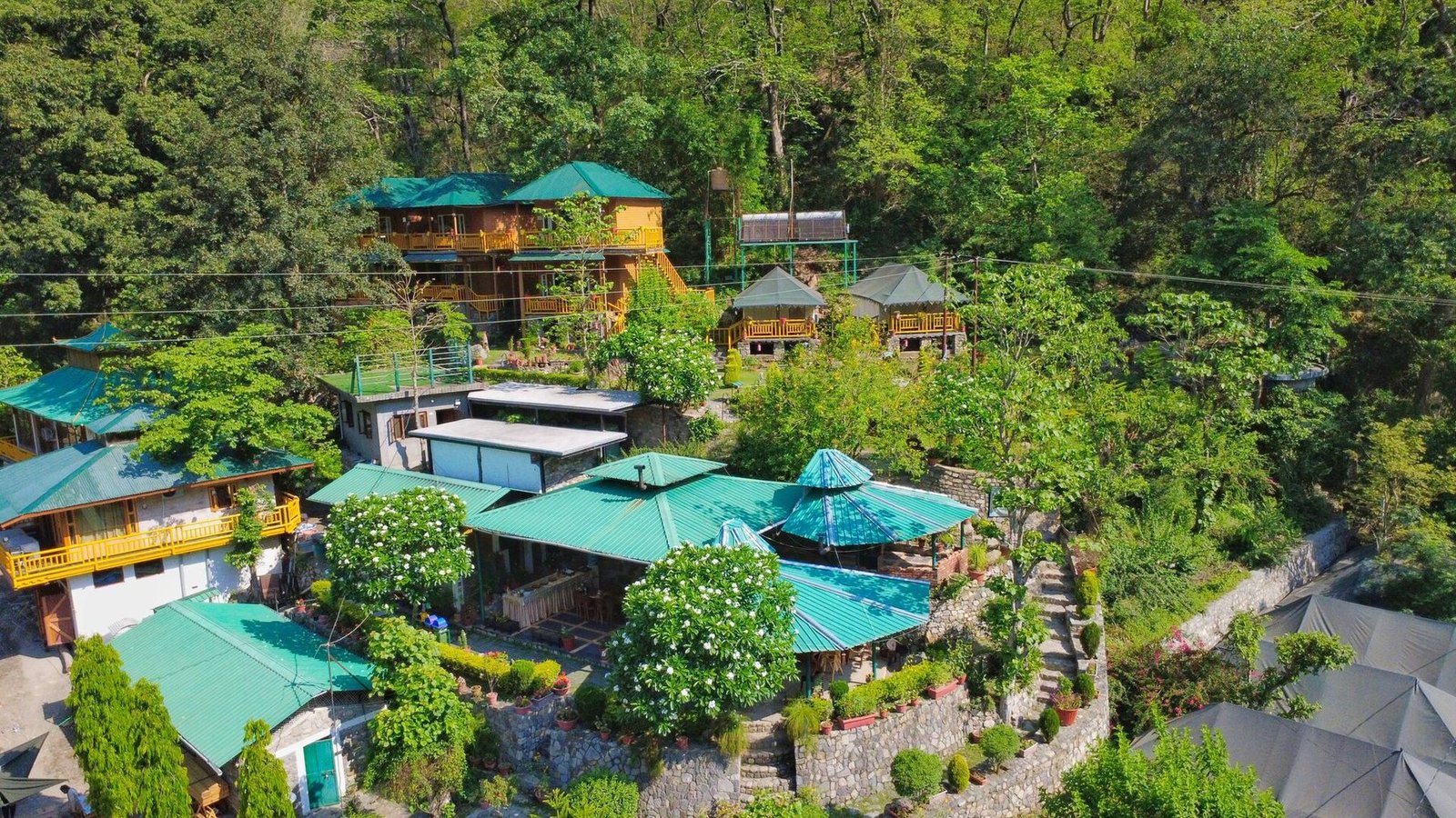 Astro Himalayan retreat — hero aerial